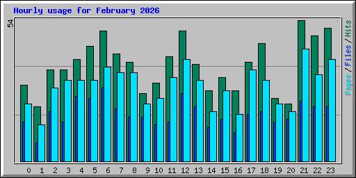 Hourly usage for February 2026