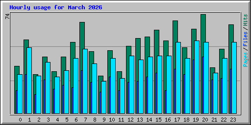 Hourly usage for March 2026